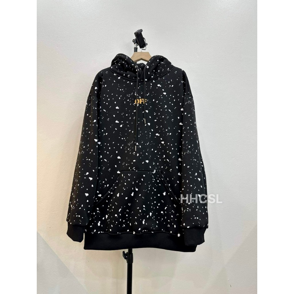 Áo Hoodie , Áo Hoodie OFF Họa Tiết Vảy Sơn Full Áo Chất Nỉ Bông Kiểu Dáng Unisex Nam Nữ