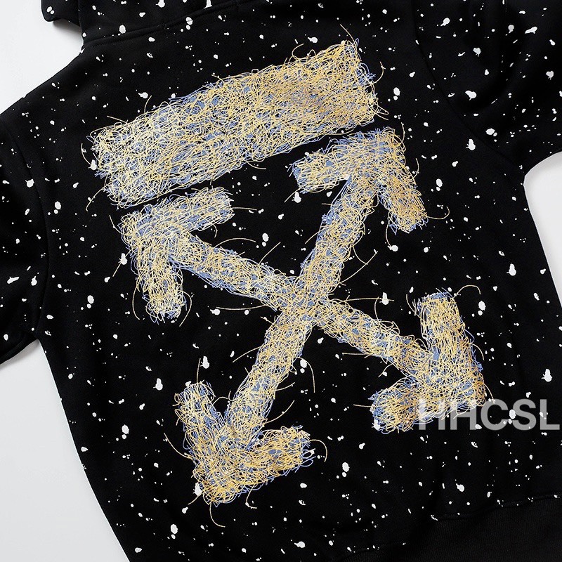 Áo Hoodie , Áo Hoodie OFF Họa Tiết Vảy Sơn Full Áo Chất Nỉ Bông Kiểu Dáng Unisex Nam Nữ