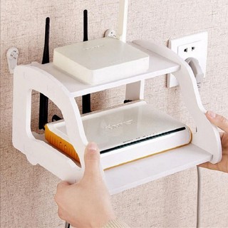 Kệ gắn tường đựng modem wifi set top box tv 2 tầng