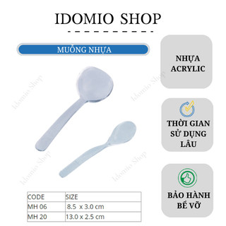 Muỗng Nhựa Trong Acrylic Nhiều Size