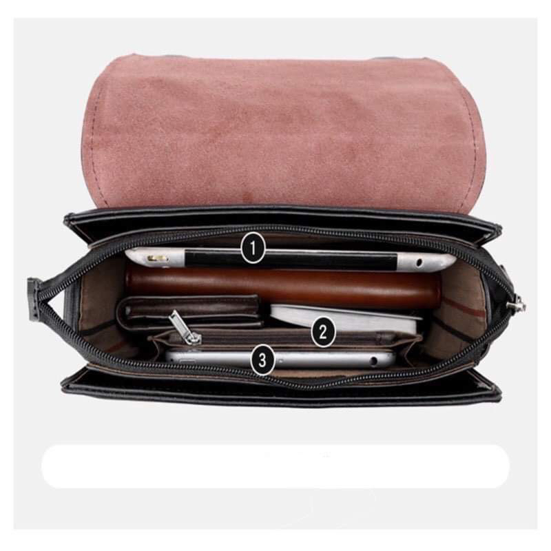 Túi Đeo Chéo Nam Kangaroo Chất Da Bò Cao Cấp K19 27*23*5 cm