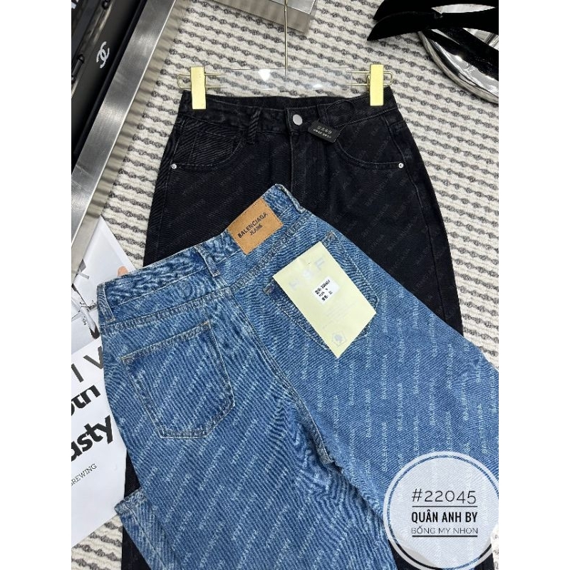 Quần jeans suông chữ B hàng QCL1