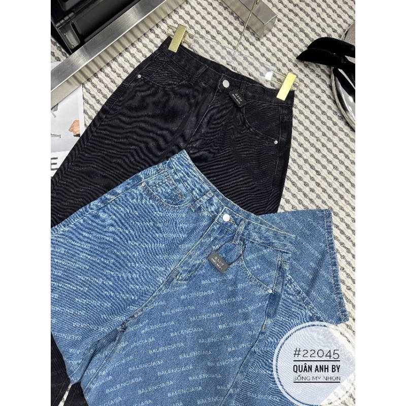 Quần jeans suông chữ B hàng QCL1