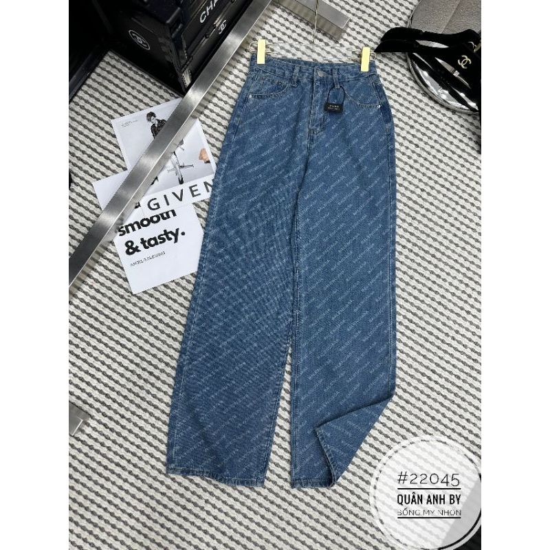 Quần jeans suông chữ B hàng QCL1