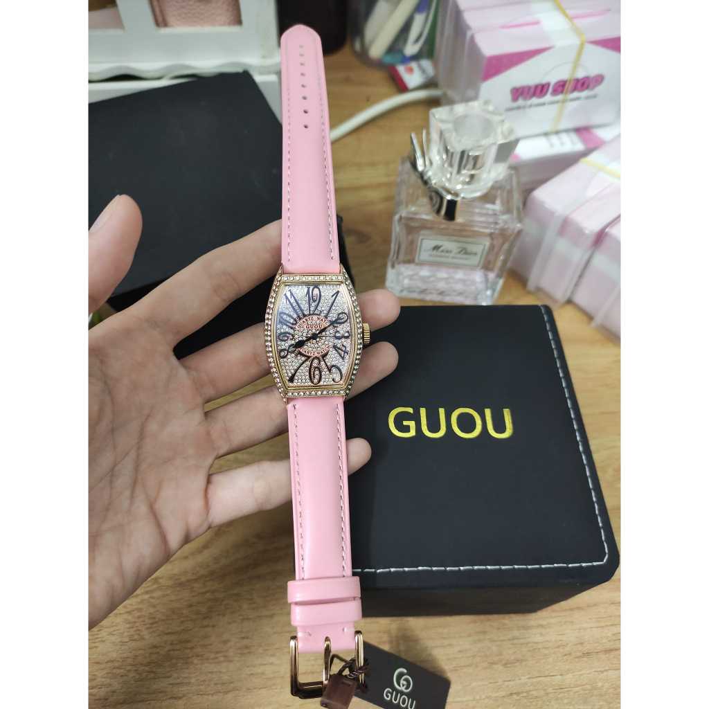 Đồng hồ nữ dây da G.u.o.u