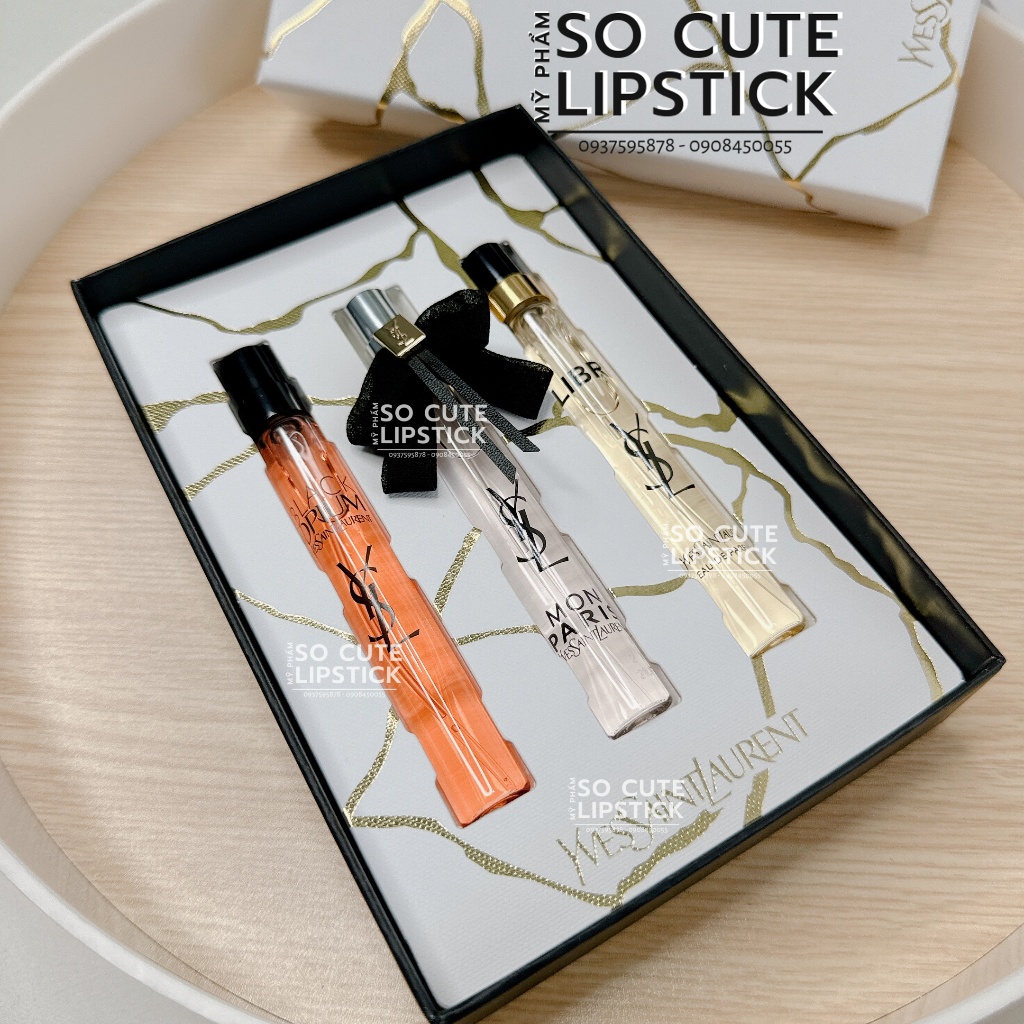 Set Nước Hoa YSL Perfume Travel Spray Trio (Black Opium - Mon Paris - Libre)