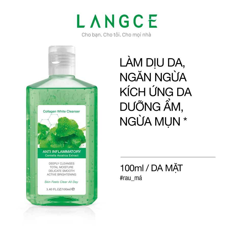 RỬA MẶT COLLAGEN SÁNG DA RAU MÁ 100ml LANGCE