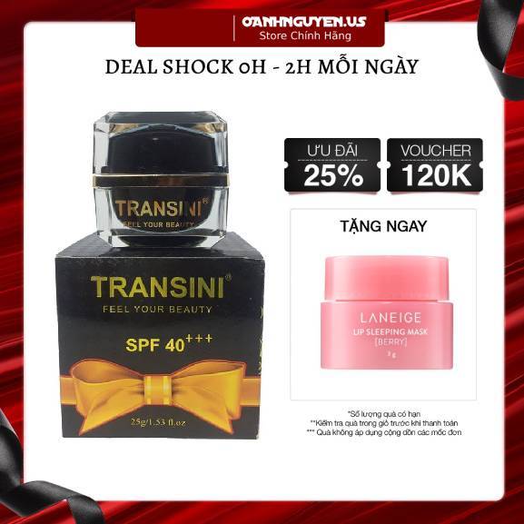 Kem TRANSINI trắng da ngừa mụn ( 3 màu )