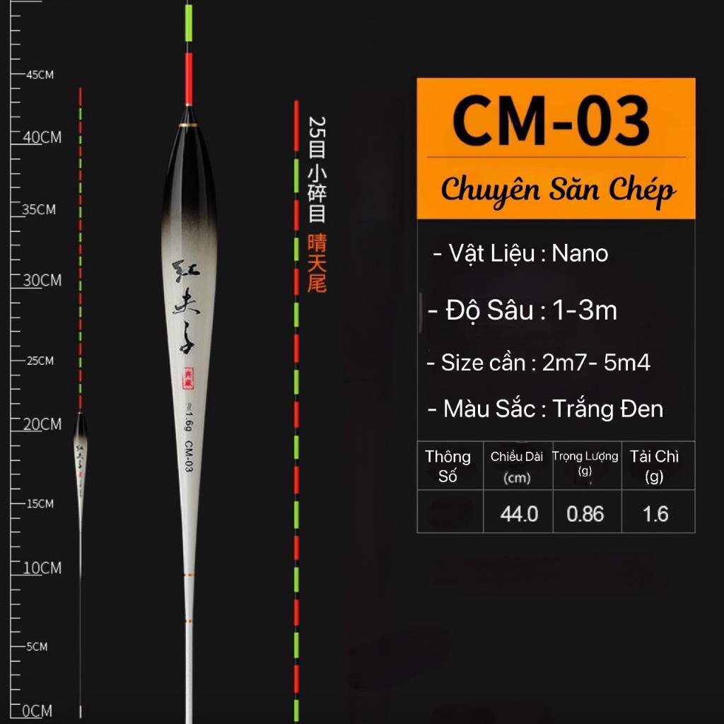 Phao Câu Đài  Nghệ Nhân Nano Siêu Nhạy phủ sơn nano thích hợp cho cá chép, trắm.