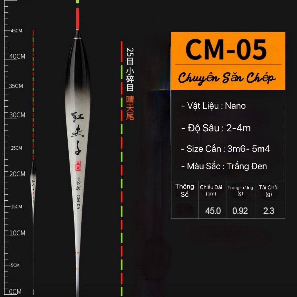 Phao Câu Đài  Nghệ Nhân Nano Siêu Nhạy phủ sơn nano thích hợp cho cá chép, trắm.