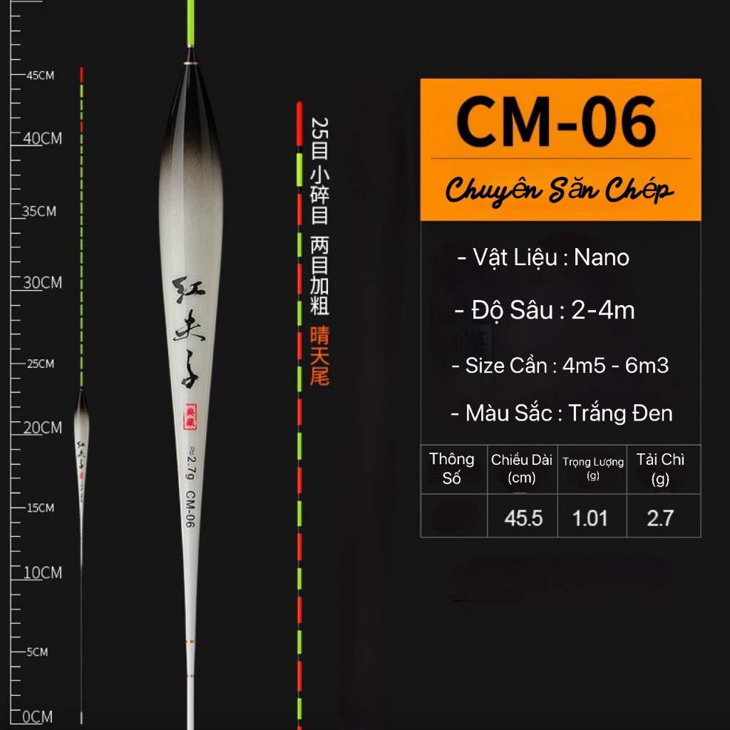 Phao Câu Đài  Nghệ Nhân Nano Siêu Nhạy phủ sơn nano thích hợp cho cá chép, trắm.