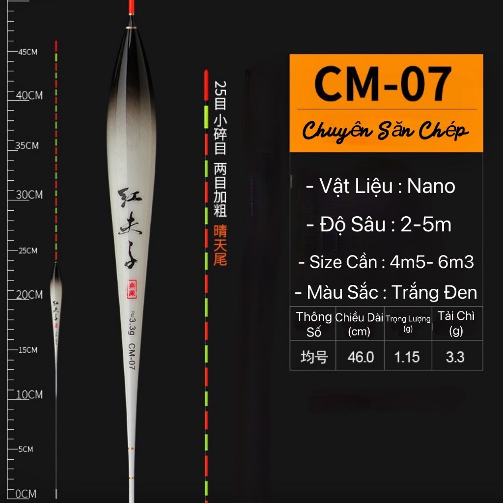 Phao Câu Đài  Nghệ Nhân Nano Siêu Nhạy phủ sơn nano thích hợp cho cá chép, trắm.
