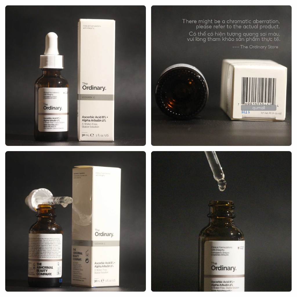 The Ordinary Serum Vitamin C Ascorbic Acid 8% + Alpha Arbutin 2% VC Chất Chống Oxy Hóa 30ml