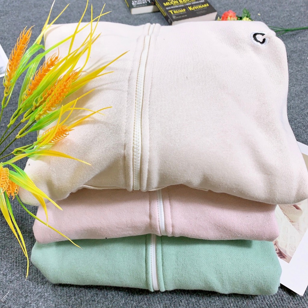 Áo Khoác , Áo Khoác Hoodie Zip Ulzzang Kiểu Dáng Unisex Nam Nữ Chất Nỉ Bông Dày Dặn
