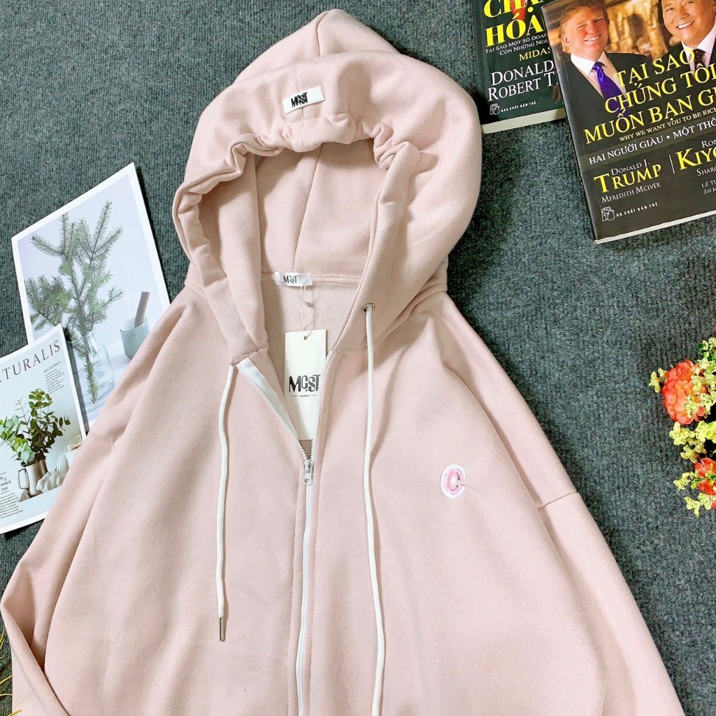 Áo Khoác , Áo Khoác Hoodie Zip Ulzzang Kiểu Dáng Unisex Nam Nữ Chất Nỉ Bông Dày Dặn