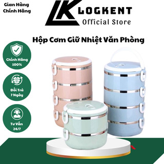 Hộp Cơm Giữ Nhiệt 2 Tầng ion, Cà Men Siêu Chắc Chắn Bỏ Được Lò Vi Sóng(TVQ Store)
