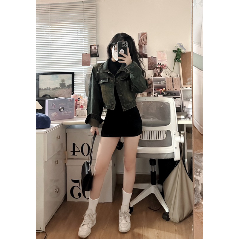Váy body ôm dáng dài tay thu đông