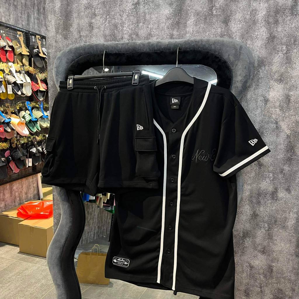 Set Áo Đen Và Quần Đen Chính Hãng New Era Shop Xám Store