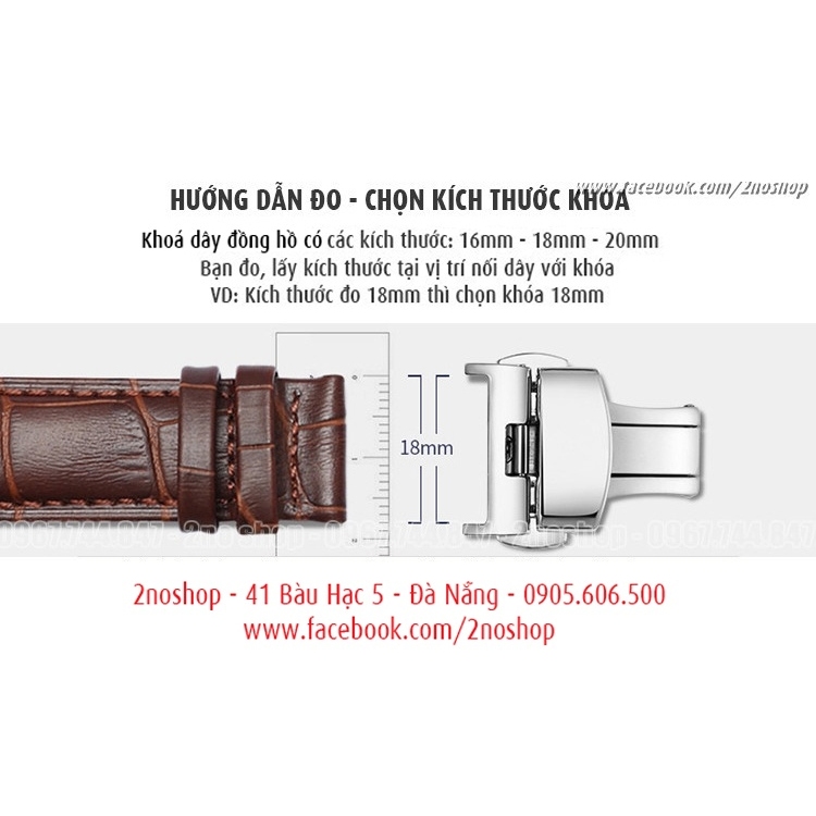 Khóa bướm kiểu gập cho dây da silicon đồng hồ Richard Mille có thể khắc logo Hamilton Orient Star Patek Philippe - K2307