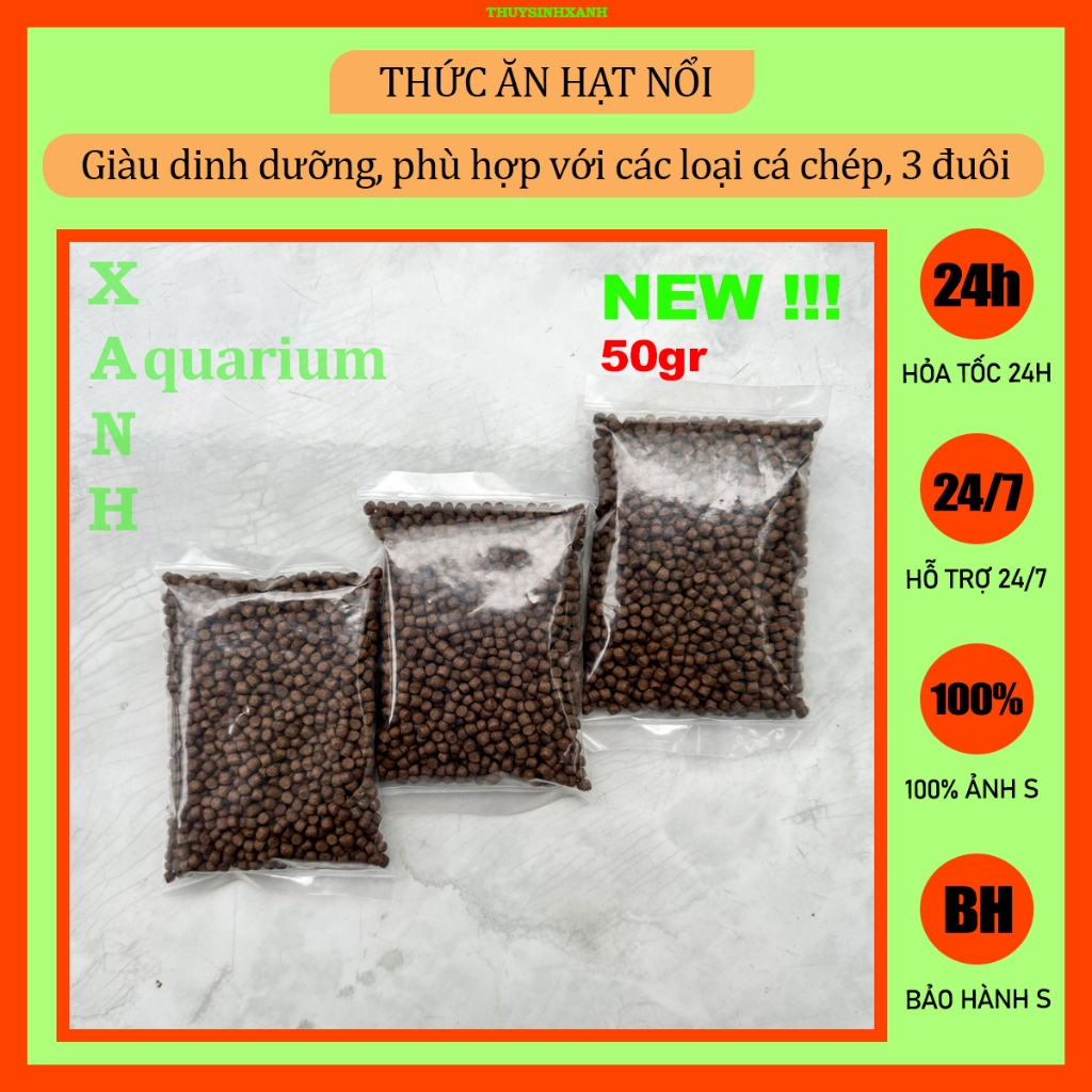 Thức ăn dành cho cá cảnh hạt nổi 50gr