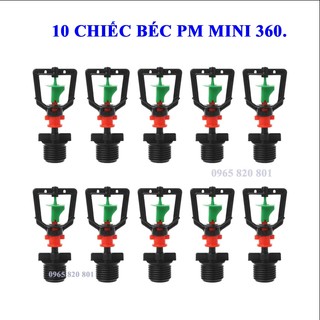 [Com bo] 10 đầu  béc phun sương 360 độ  làm mát hoặc tưới rau