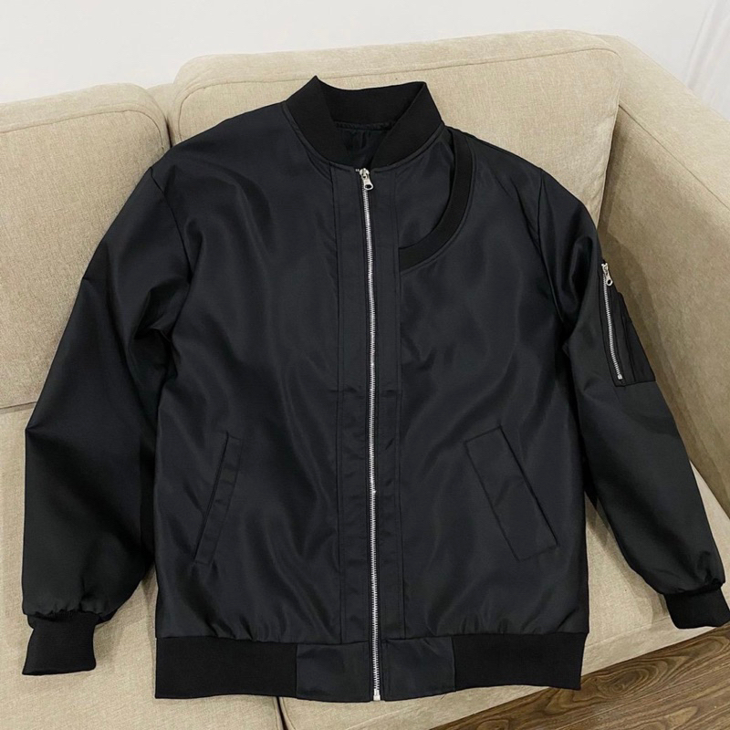 Áo Khoác Bomber Zip Tay Unisex