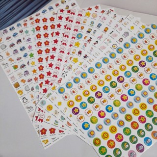 Sticker khen thưởng học sinh, tờ a4 có 154 hình dạng decal bóc dán