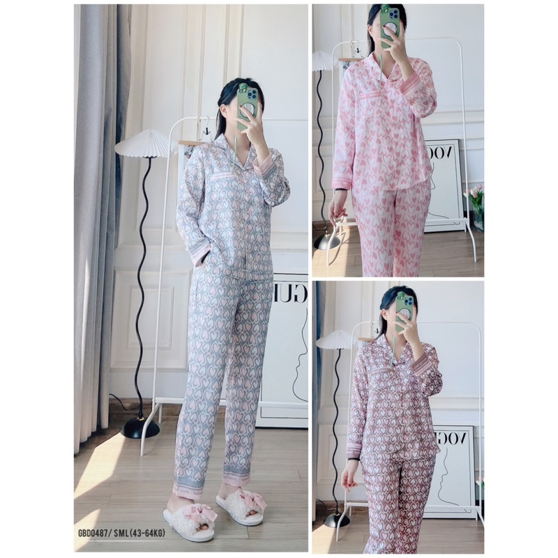 Bộ pijama lụa vic cao cấp