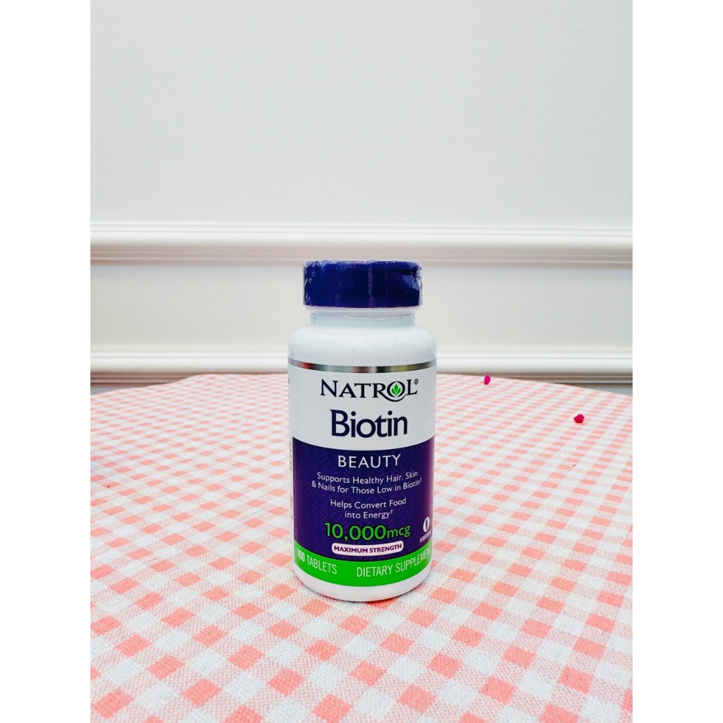 Viên uống mọc tóc Natrol Biotin 10,000 mcg-Hàng Mỹ chính hãng