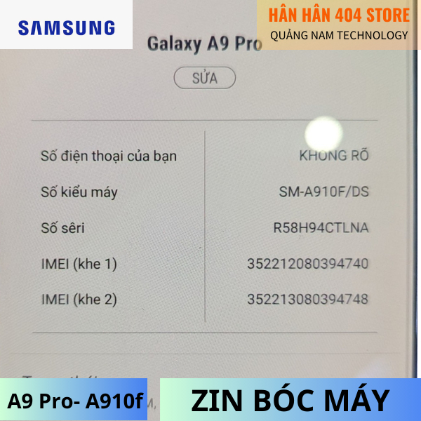 Main board bo mạch chủ Samsung Galaxy A9 pro 2016 A910f zin bóc máy full chức năng