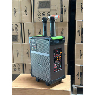 Loa kéo Kiomic K99 - Loa kéo di động bass 2 tấc - Tặng kèm 2 micro không dây