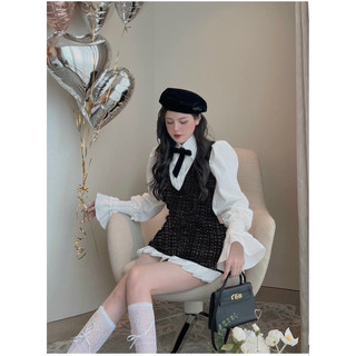 SET ÁO PEPLUM ĐEN ĐAN LƯNG + SHORT 🖤