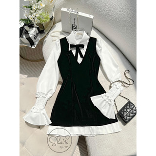 SET ÁO PEPLUM ĐEN ĐAN LƯNG + SHORT 🖤