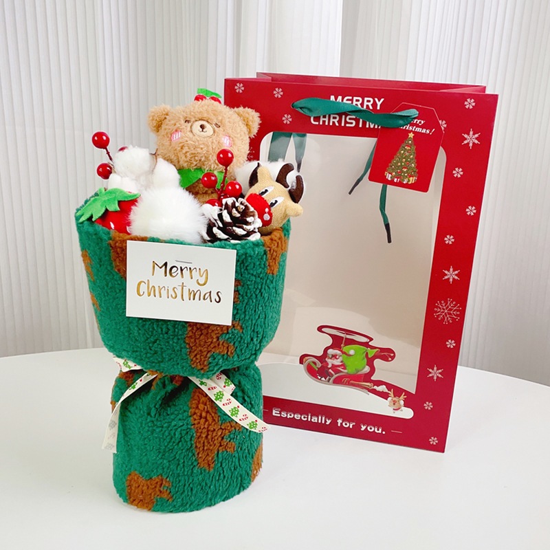 Bó hoa Noel / quà tặng Giáng sinh kèm túi giấy sang trọng