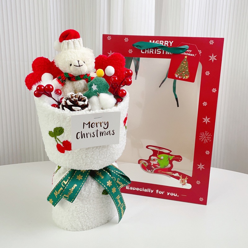 Bó hoa Noel / quà tặng Giáng sinh kèm túi giấy sang trọng