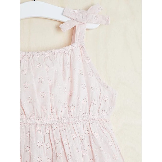 Váy 2 dây hồng đục lỗ nơ vai dòng cao cấp George_hàng chính hãng authentic