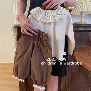 bộ sơ mi bé gái áo sơ mi dài tay quần dài cho bé vải thô VL50 size 100-140 12-30 kg thời trang trẻ em hàng quảng châu