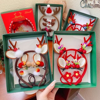 Sét Băng Đô Kẹp Mái Cột Tóc Noen Giáng Sinh Merry Christmas