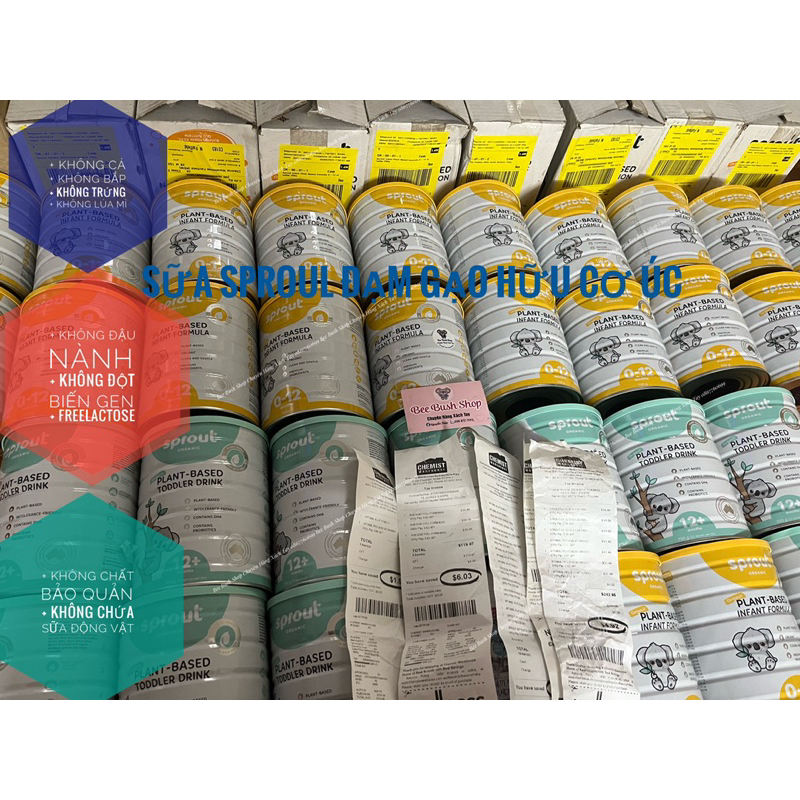 🍼 SỮA GẠO SPROUT OGANIC HỮU CƠ ÚC✈️ ĐẦY ĐỦ BILL