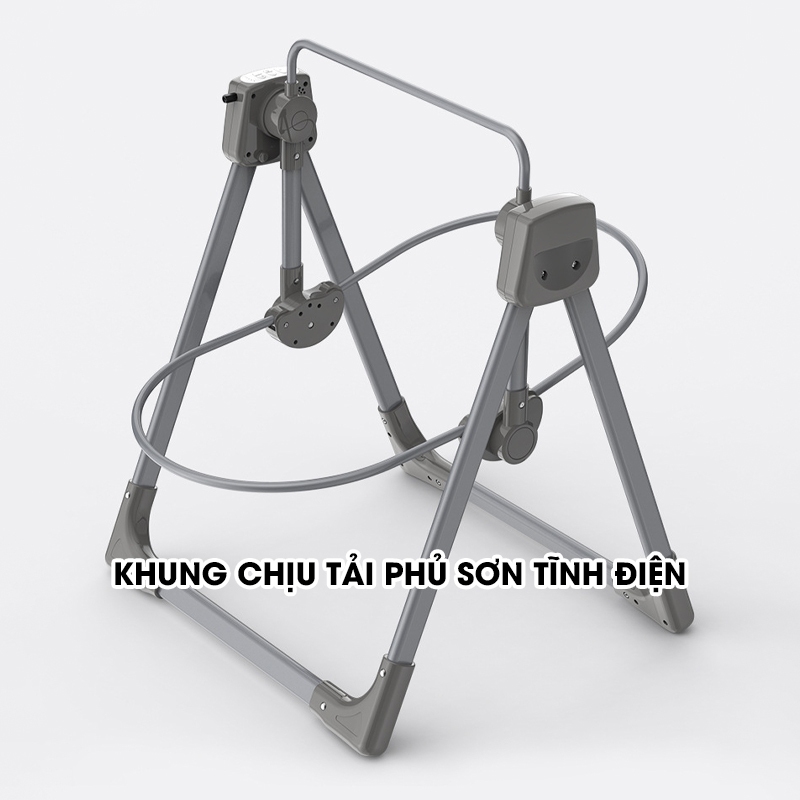 Nôi điện rung bập bênh trẻ em MumKid Có đai đeo an toàn cho bé và có loa không dây bluetooth | MK23-068