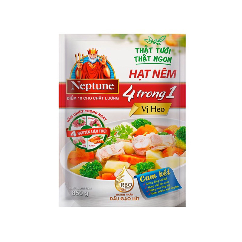 Hạt Nêm Neptune 4 Trong 1 Vị Heo Túi 850gr