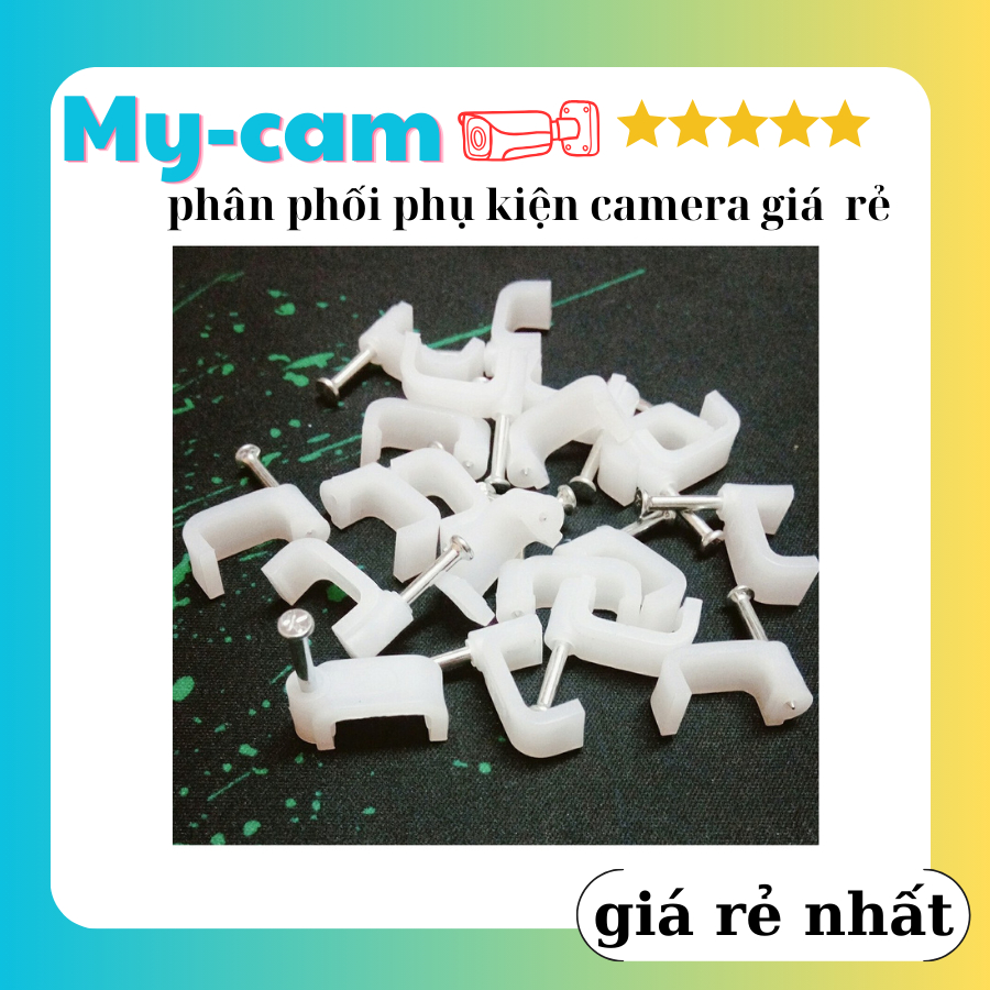 Nẹp dây vuông F12mm. 1 gói gồm 100 cái