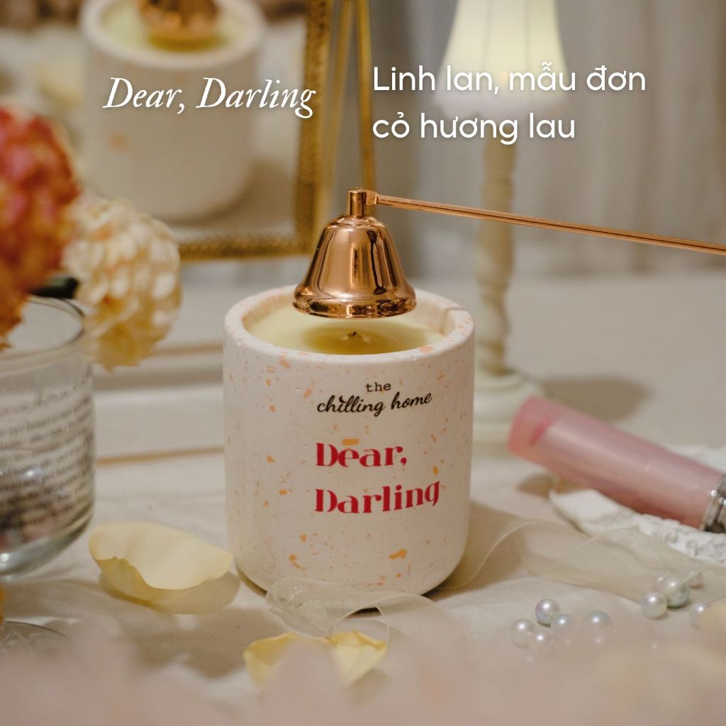 Nến Thơm Phòng Chất Liệu Jesmonite The Chilling Home Mix Đá Phong Thủy