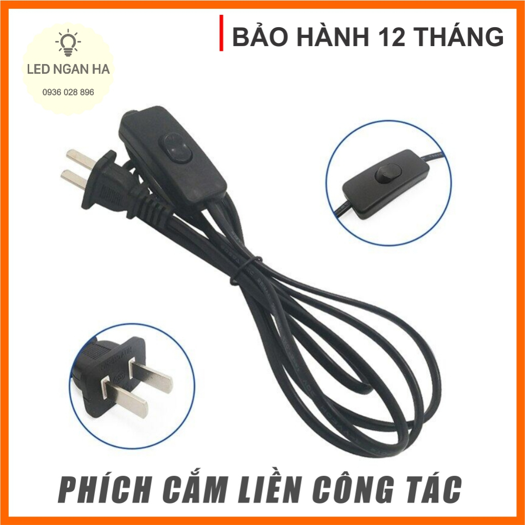 Dây phích cắm liền công tắc