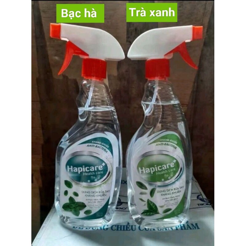 Xịt sát khuẩn, Xịt rửa tay khô Hapicare Chai 500ml