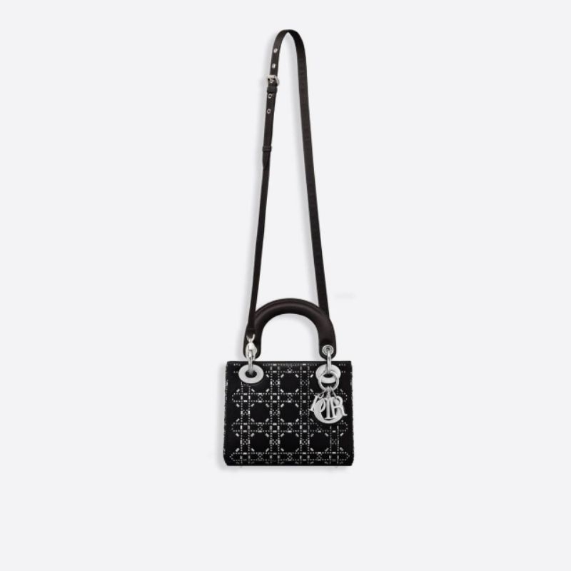 Túi  DI     OR LADY MINI  SATIN FULL BOX TÚI VẢI