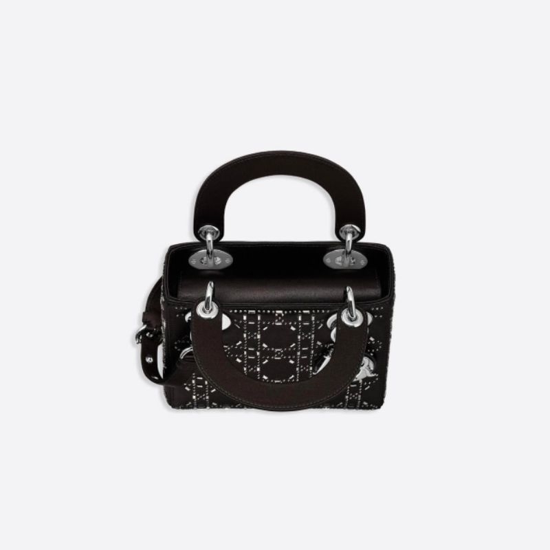 Túi  DI     OR LADY MINI  SATIN FULL BOX TÚI VẢI