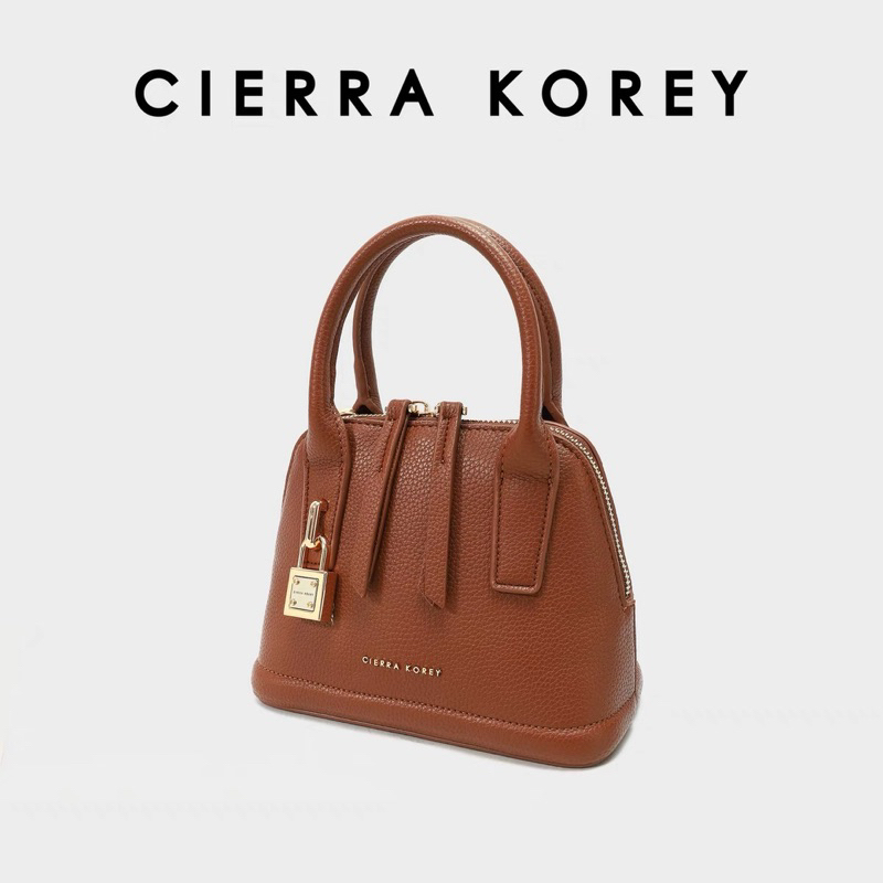 Túi hến nâu Cierra Korey of brand Miocra Koly có dây đeo chéo