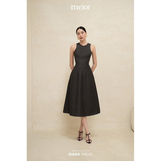 Đầm dài dáng chữ A màu Xám MEIOI - Giana Dress
