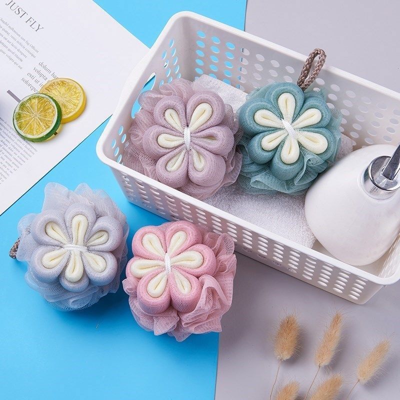 Bông Tắm Vệ Sinh Cơ Thể Hình Hoa 6 Cánh   - Bông Tắm Kì Da, Tế Bào Chết, Cọ Lưng